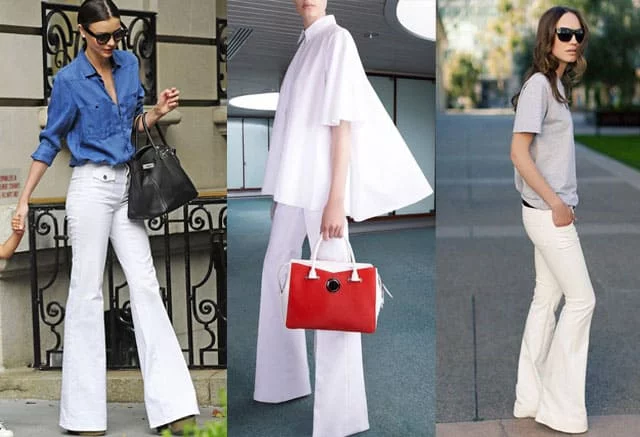white bell bottoms outfits