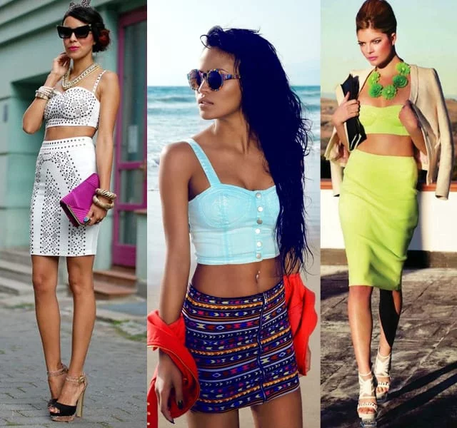 bandeau top with skirt