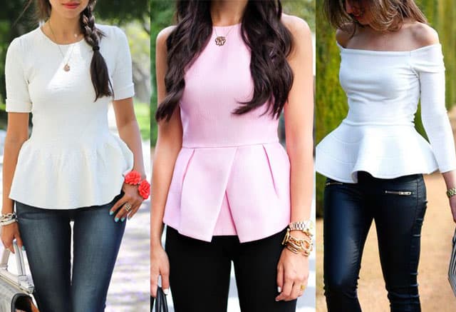 what to wear over a peplum top