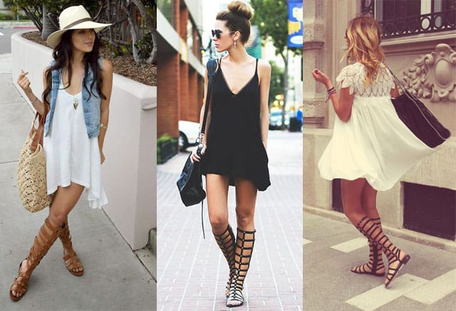 gladiator sandals outfit ideas