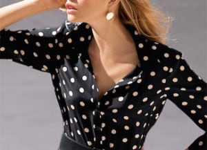 how to wear polka dots