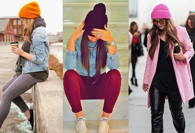 ways to wear a beanie for girl