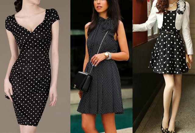 what to wear with polka dots