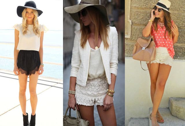 How to Wear Lace Shorts Accessories
