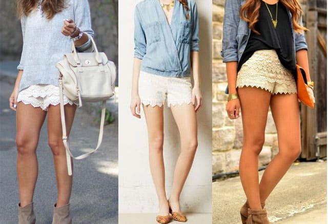 Lace Shorts How to Wear