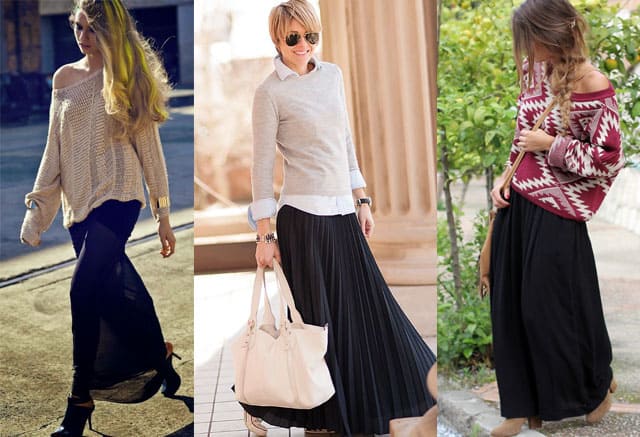 What to Wear with a Black Maxi Skirt Ways Tips