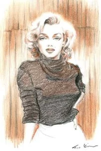 Marilyn Monroe wear grey