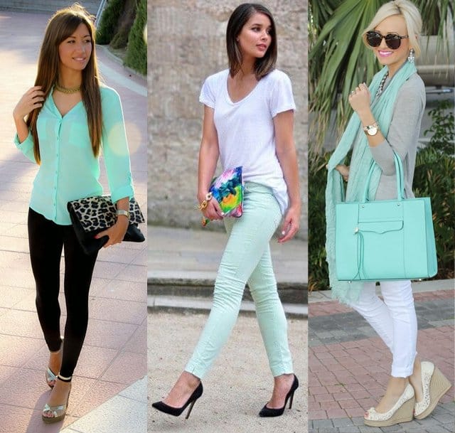 cute outfits with mint green