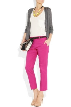 colors that go with dark gray pink pants