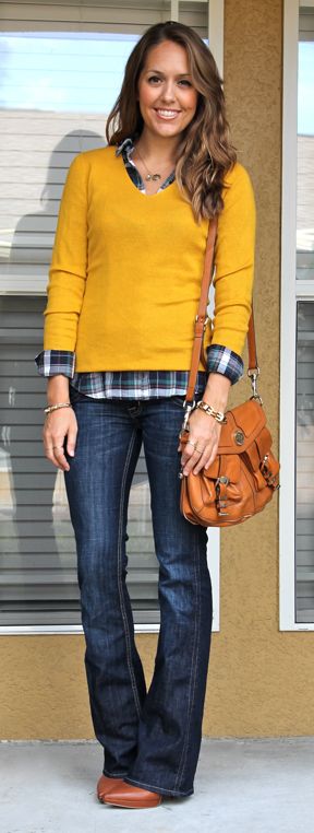 what color goes with mustard yellow jumper