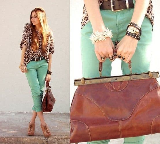 colors that go with seafoam green pants