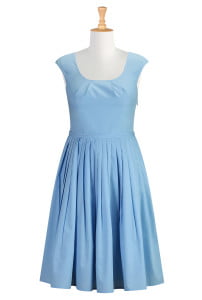 sky-blue dress