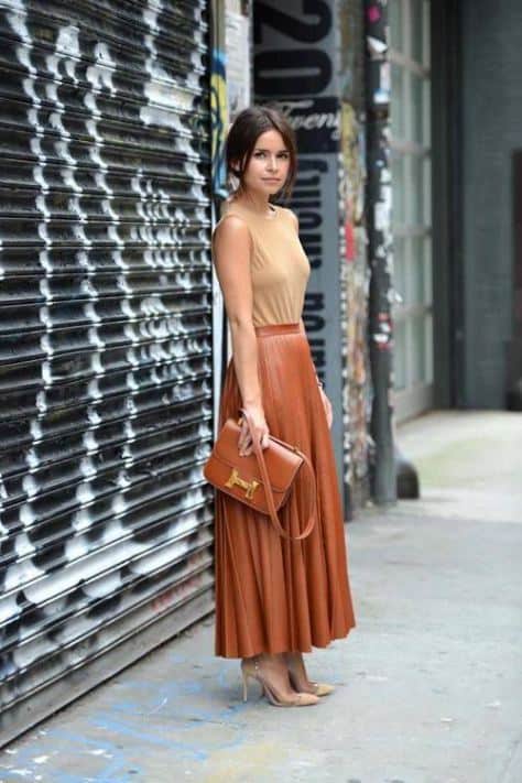 colors that go with terracotta skirt
