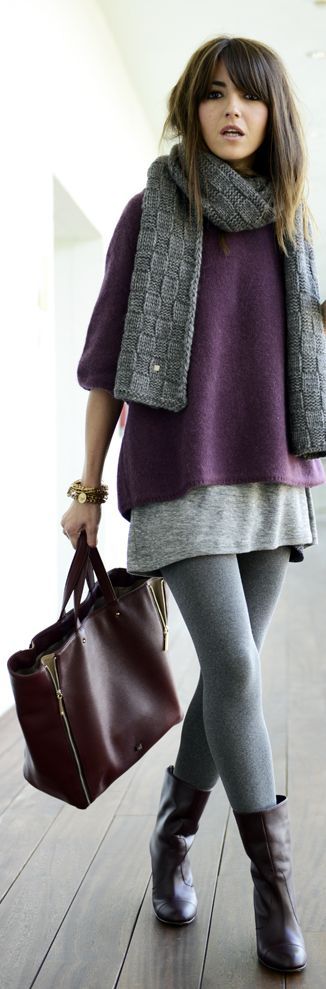 colors that go with violet sweater