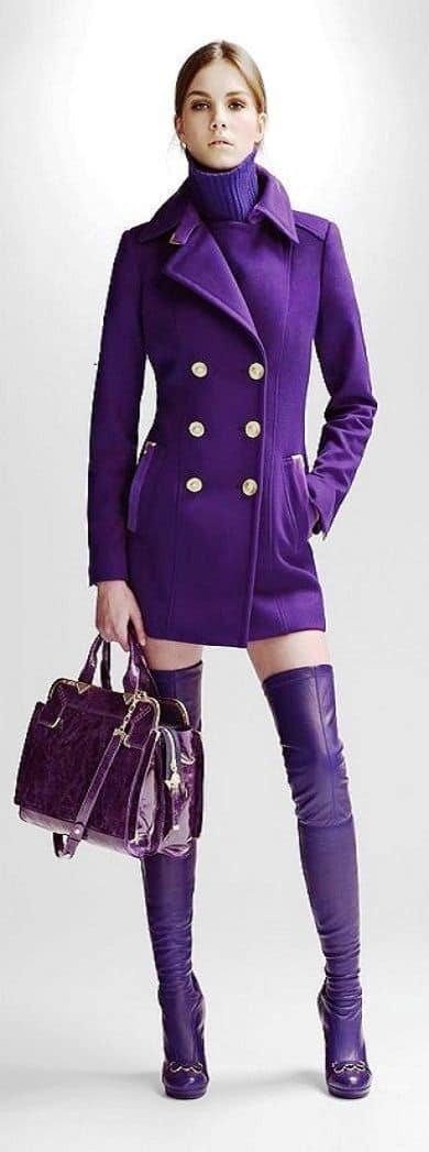 colors that go with violet: total look