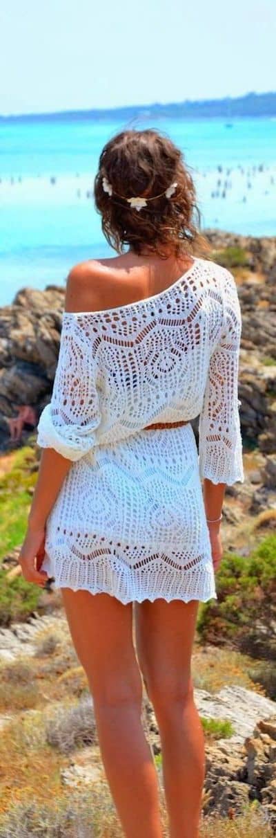 knitted dress for beach outfit