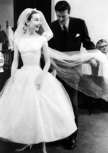 Audry Hepburn in wedding dress