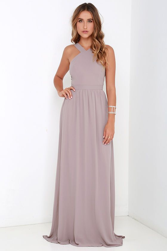 outfit with taupe silk maxi dress