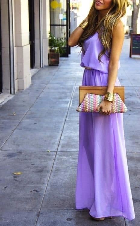 what color goes with light purple summer dress