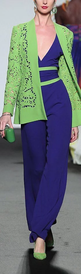 colors that go with lime green lace blazer