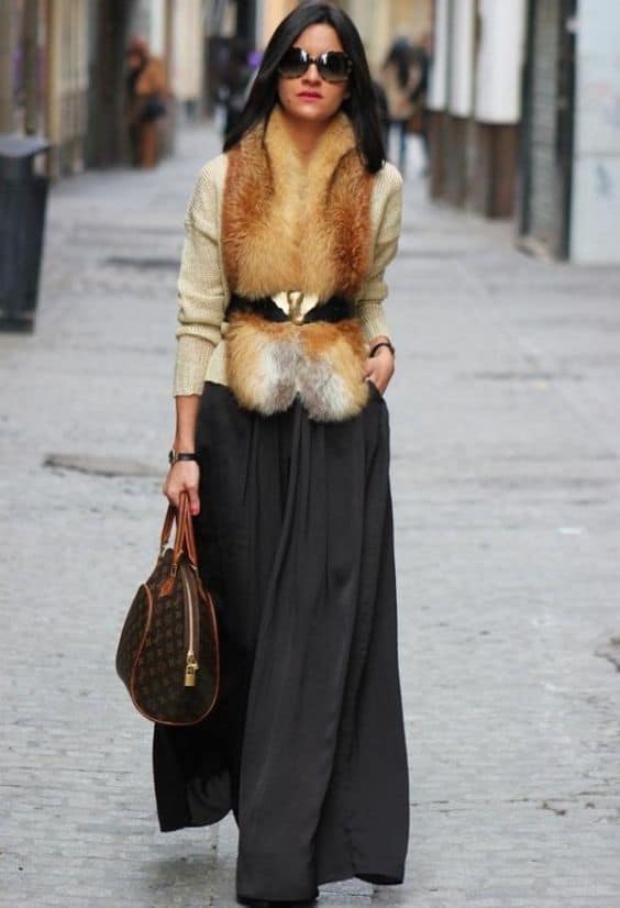 how to wear faux fox fur vest