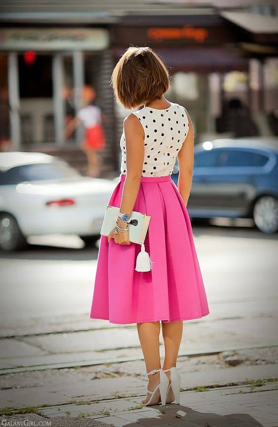 how to wear polka dot top