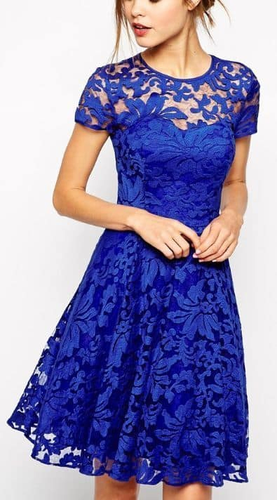 colors that go with royal blue lace dress