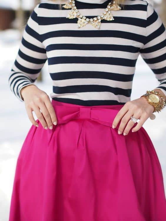 what color goes with fuchsia pink fabolous skirt