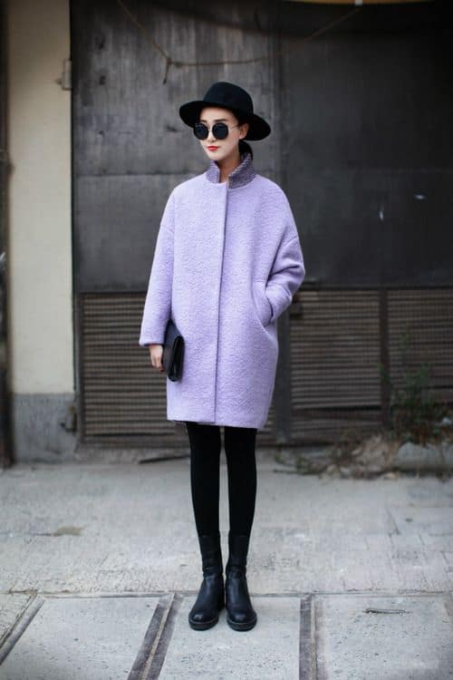 what color goes with lilac coat