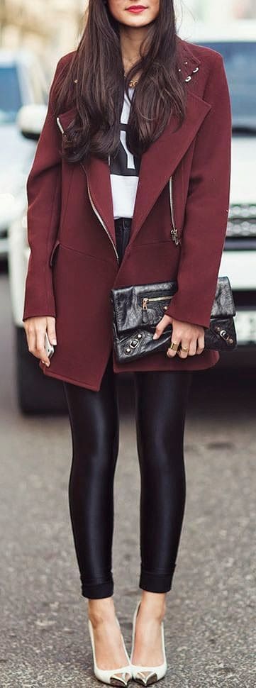 what color goes with marsala coat
