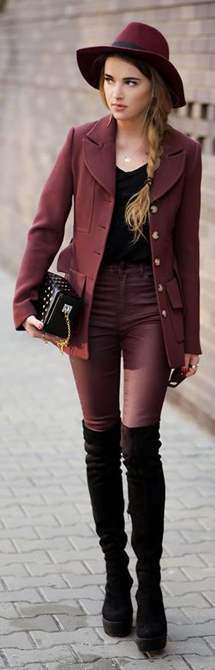 colors that go with marsala trench coat