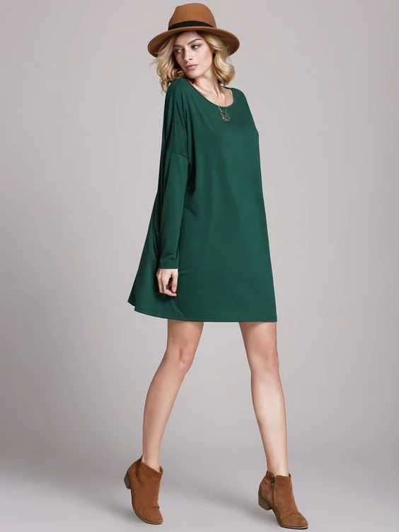 outfit with dark green tunic