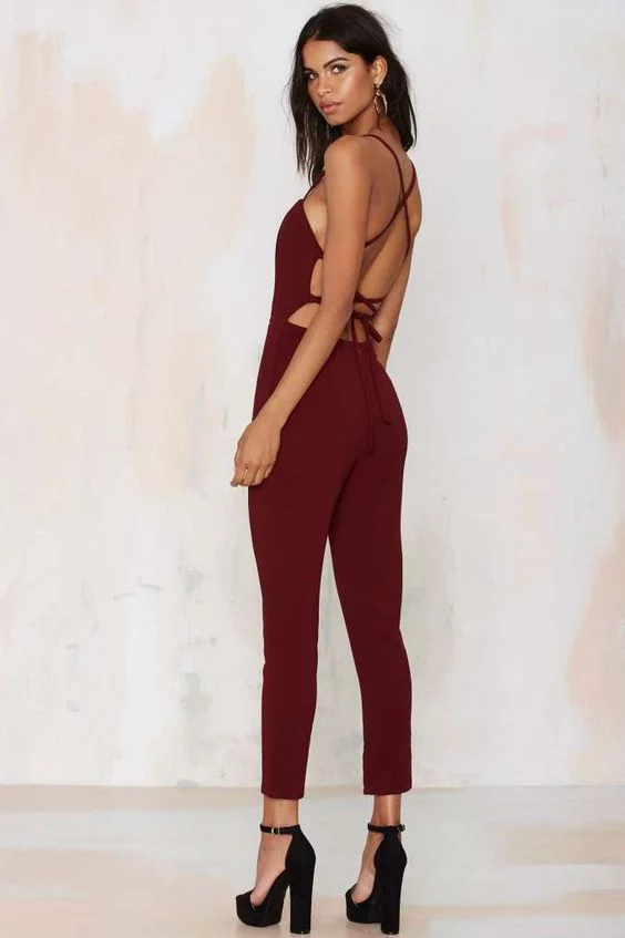 colors that go with wine jumpsuit