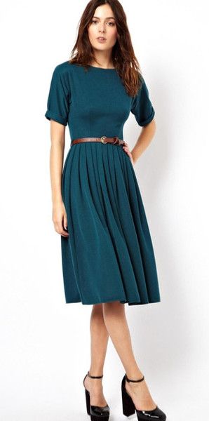 what color goes with dark teal midi dress