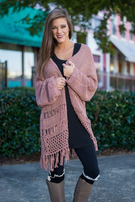 colors that go with mauve knitted cardigan