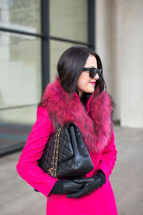 colors that go with fuchsia pink coat