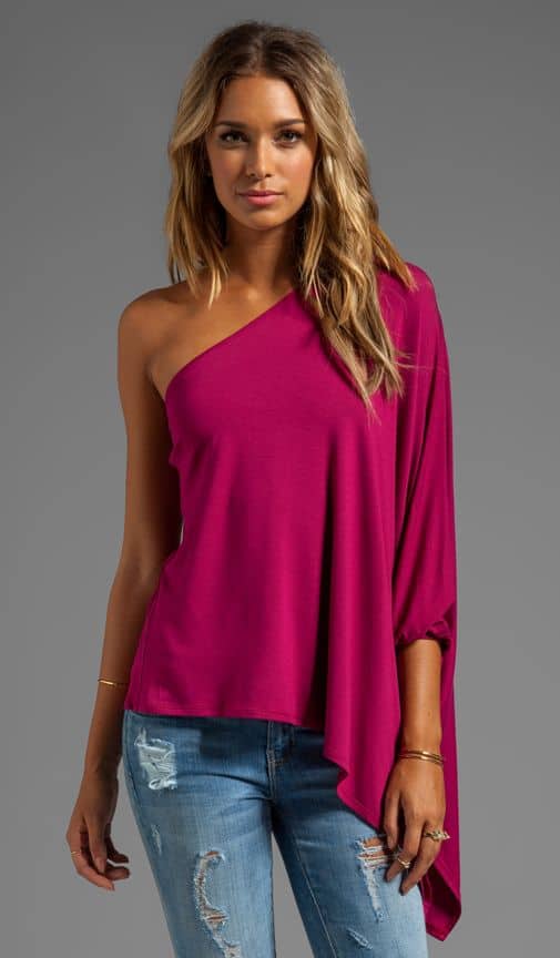 colors that go with fuchsia pink asymmetric tunic