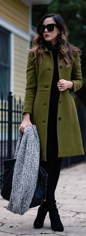 colors that go with olive trench coat