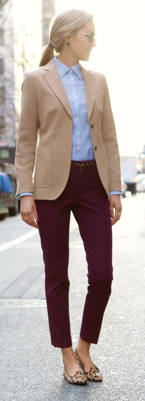 colors that go with camel jacket