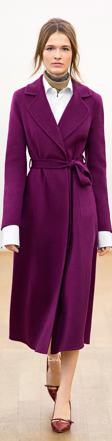 outfit with plum coat