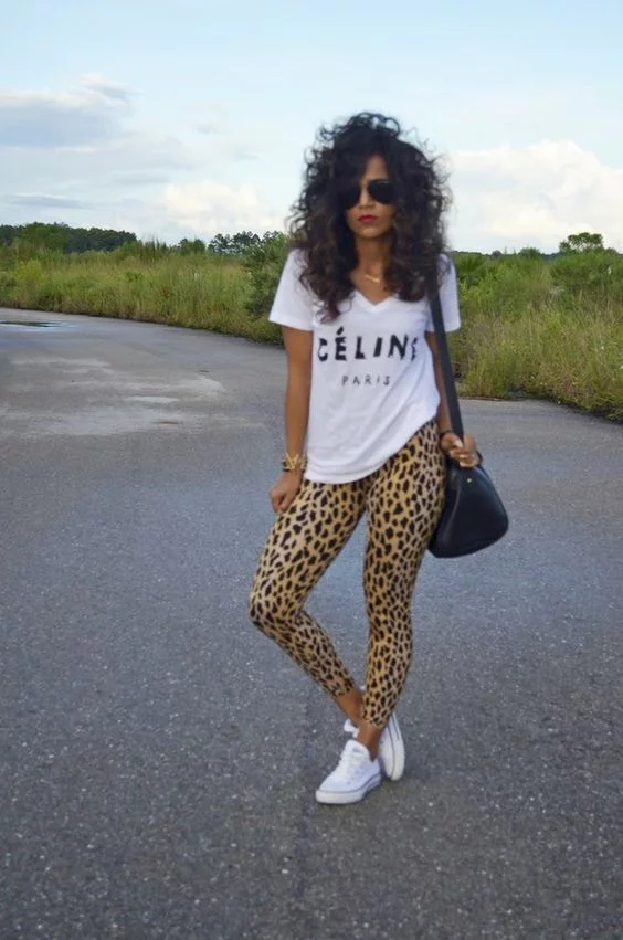 how to wear cheetah printed leggings
