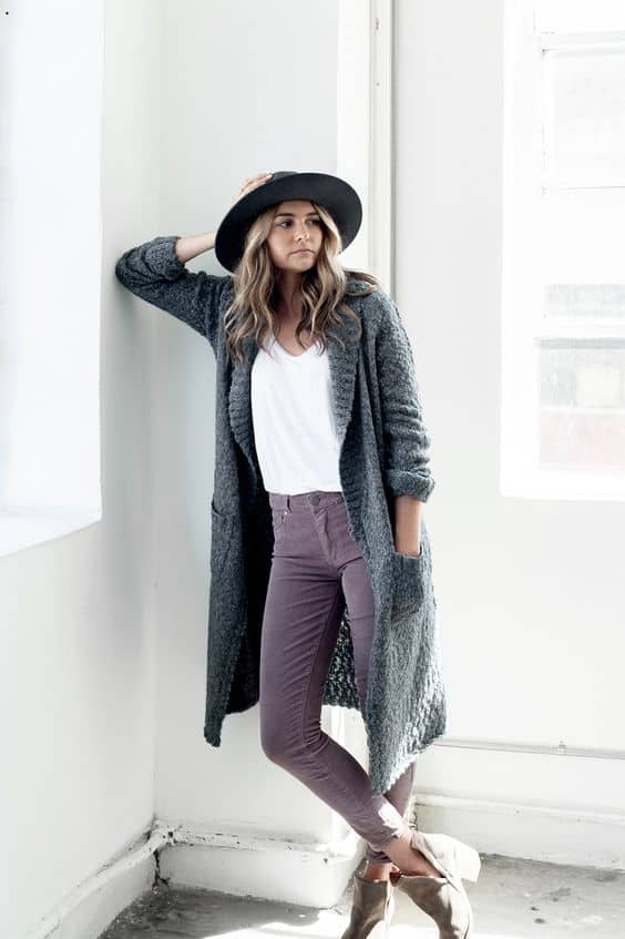 outfit with mauve skinnies 