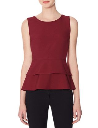 outfit with marsala peplum top