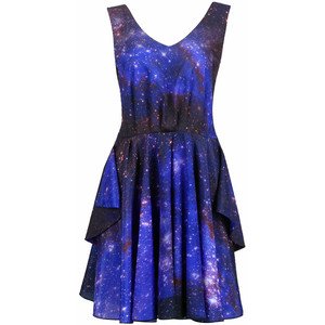 galaxy print dress