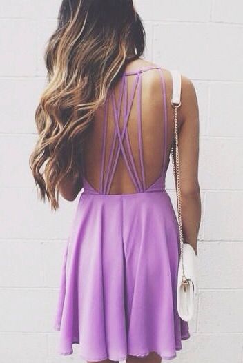 what to wear with orchid purple backless dress