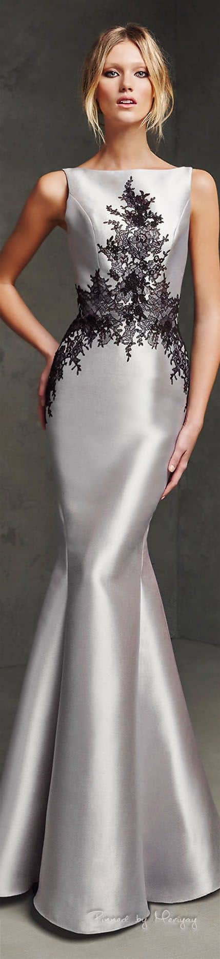 outfit with silver evening maxi dress