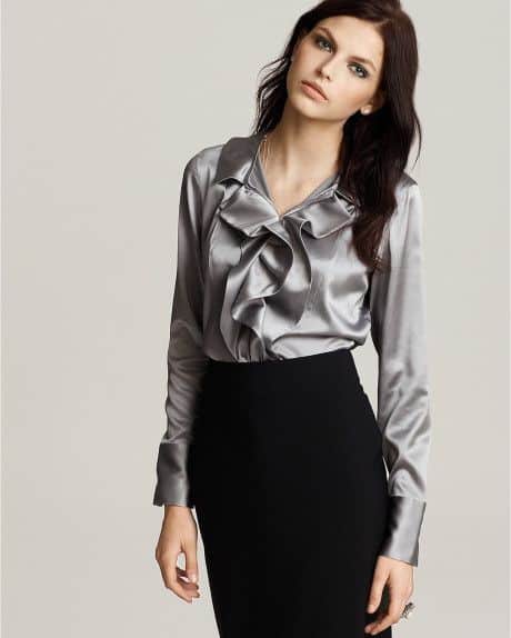colors that go with silver blouse