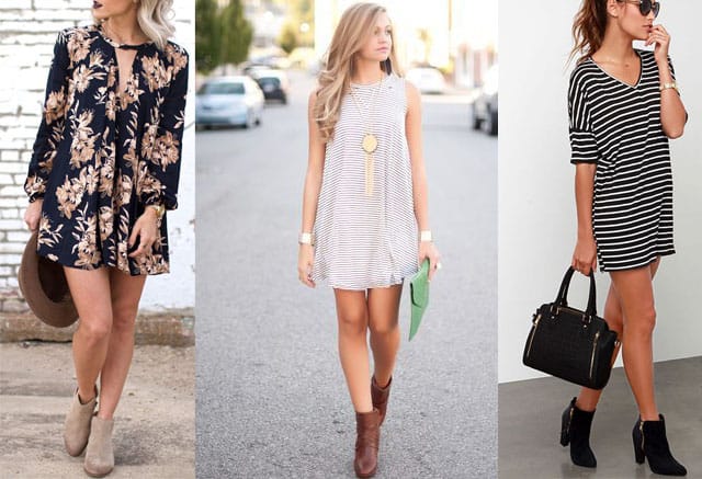 dresses worn with ankle boots