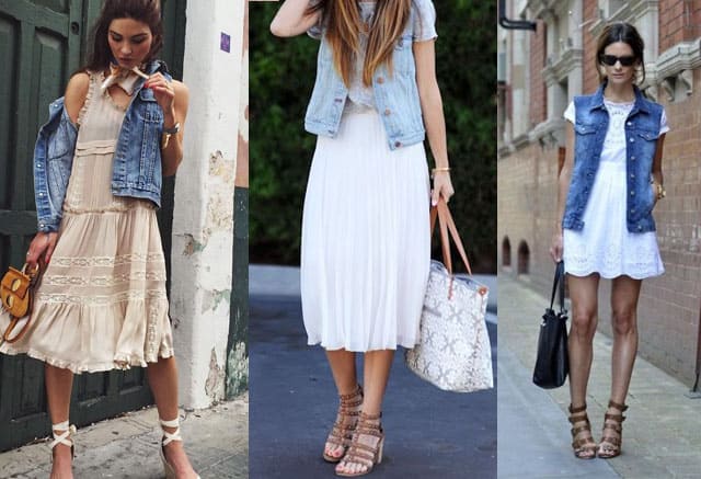 cute outfits with denim vest