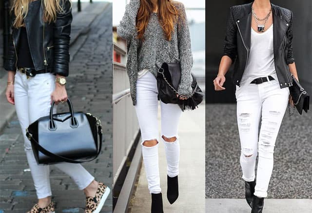 cute outfits with white jeans